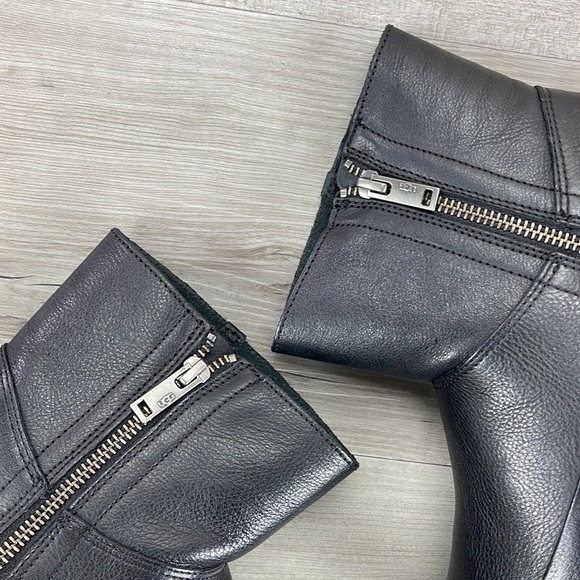 🌿UGG🌿 W DECONSTRUCTED MINI ZIP BLACK BOOTS - Picture 9 of 15